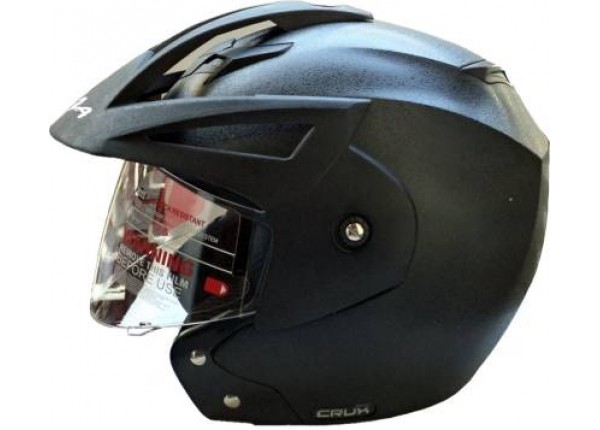 Best Offer On Vega Crux Of Open Face Motorbike Helmet Black At Online Price In India Dealbates Best Online Deals And Offers In India